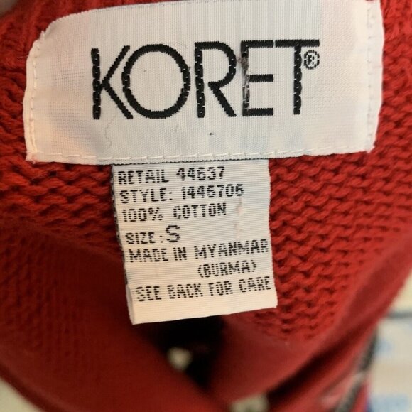 Vintage Koret Sweater Vest Size Small V Neck Button Front Argyle Pattern - Picture 4 of 5